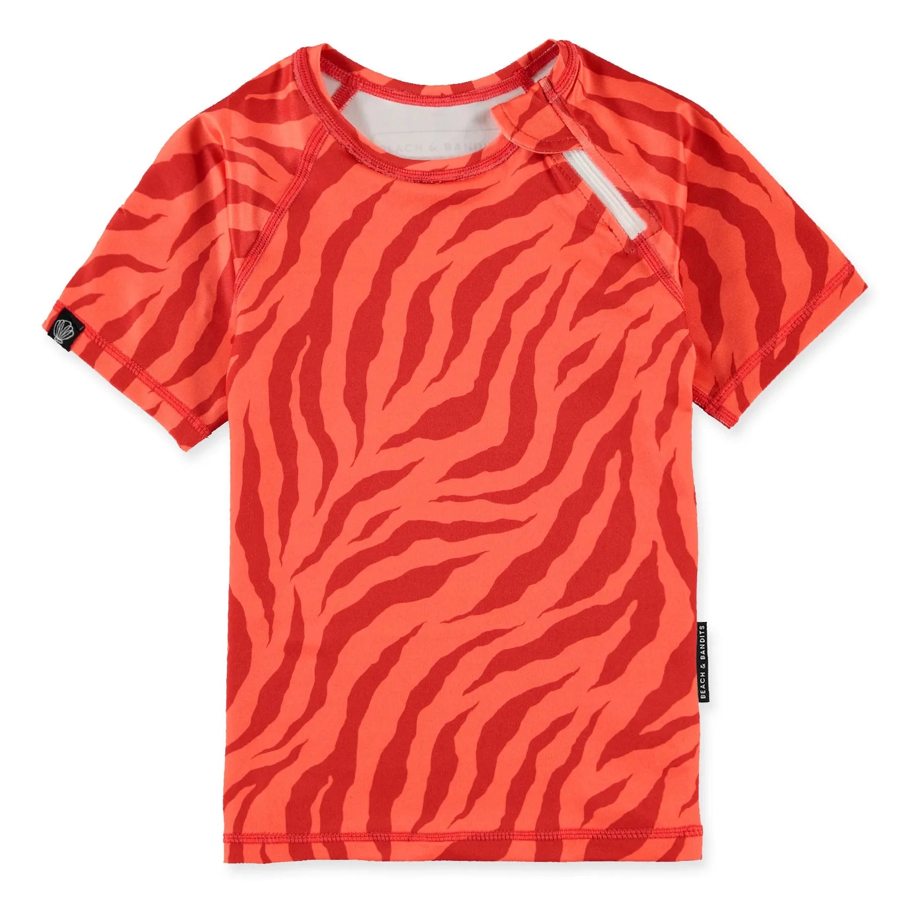Beach & Bandits – UV-Schutz-T-Shirt „Liebesstreifen“ | Rot