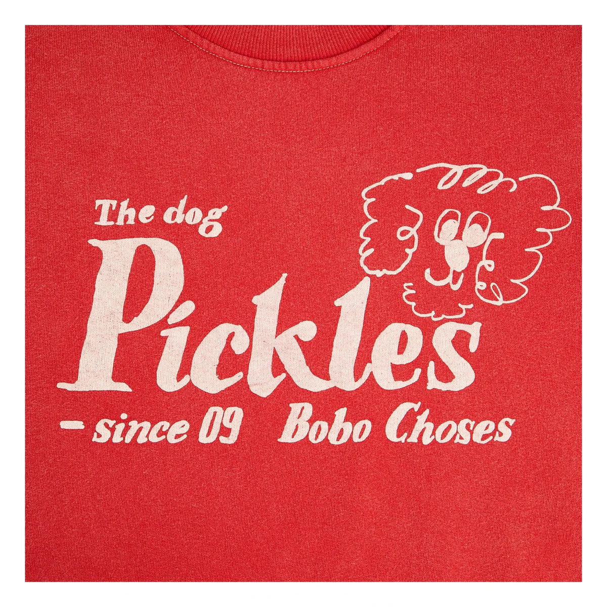 Bobo Choses - Pickles the Dog Bio-Baumwoll-Sweatshirt | Rot