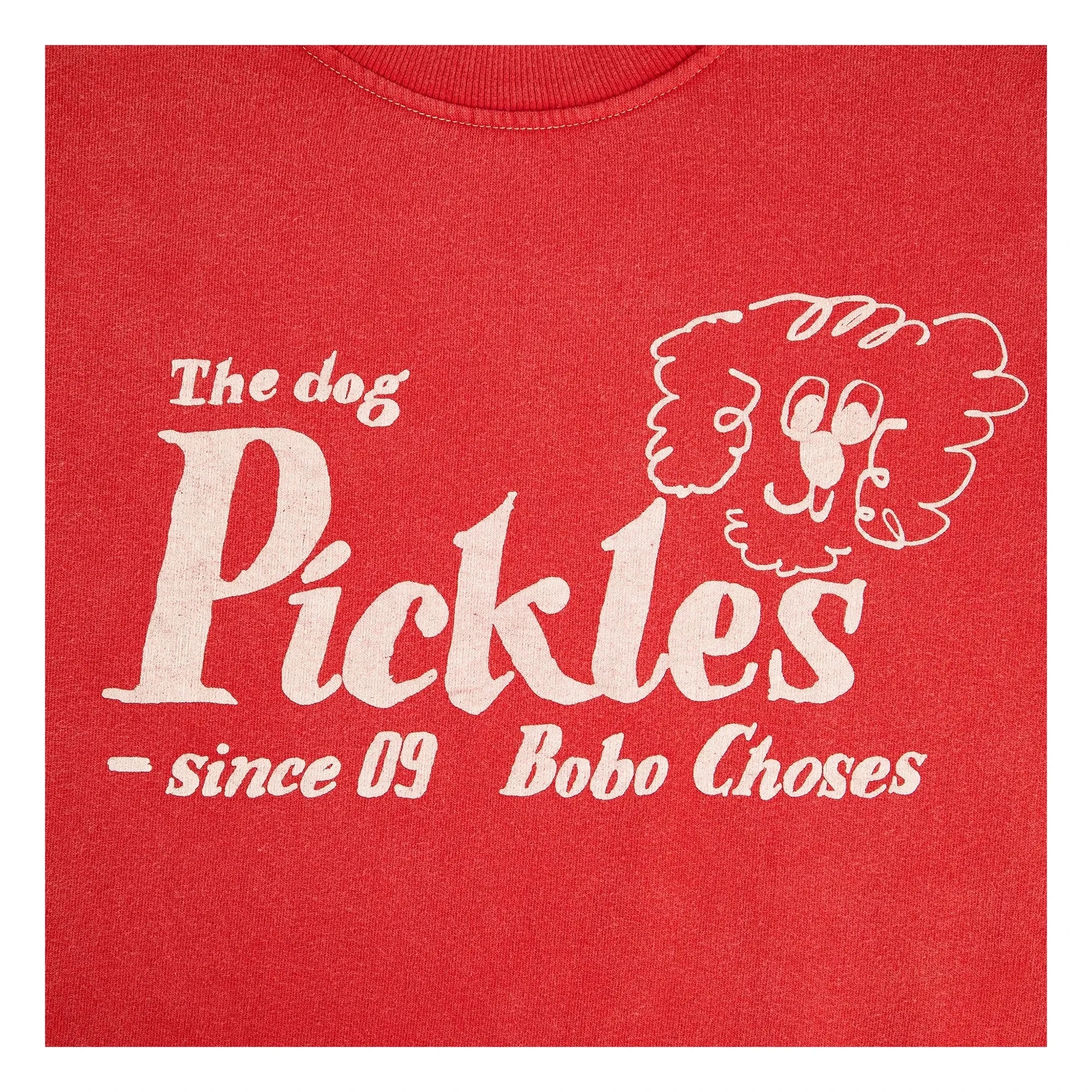 Bobo Choses - Pickles the Dog Bio-Baumwoll-Sweatshirt | Rot