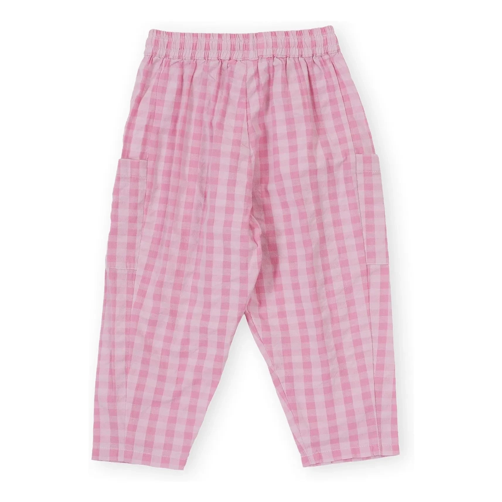 Goldie + Ace – Hose mit Vichykaro-Taschen | Pink