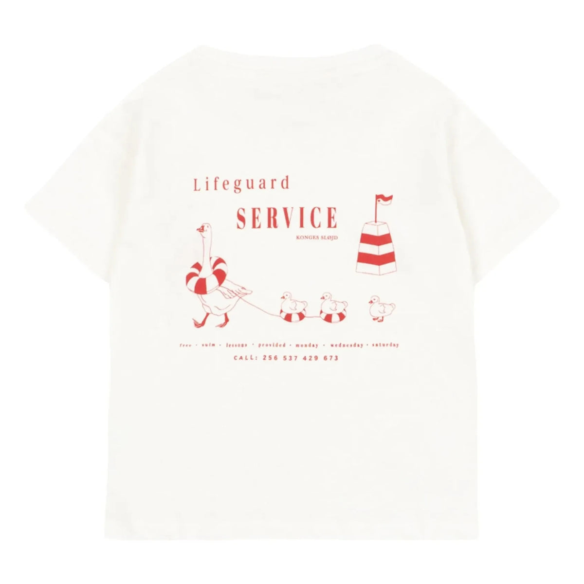 Konges Sløjd - Era Duck T-Shirt aus Bio-Baumwolle | Weiß