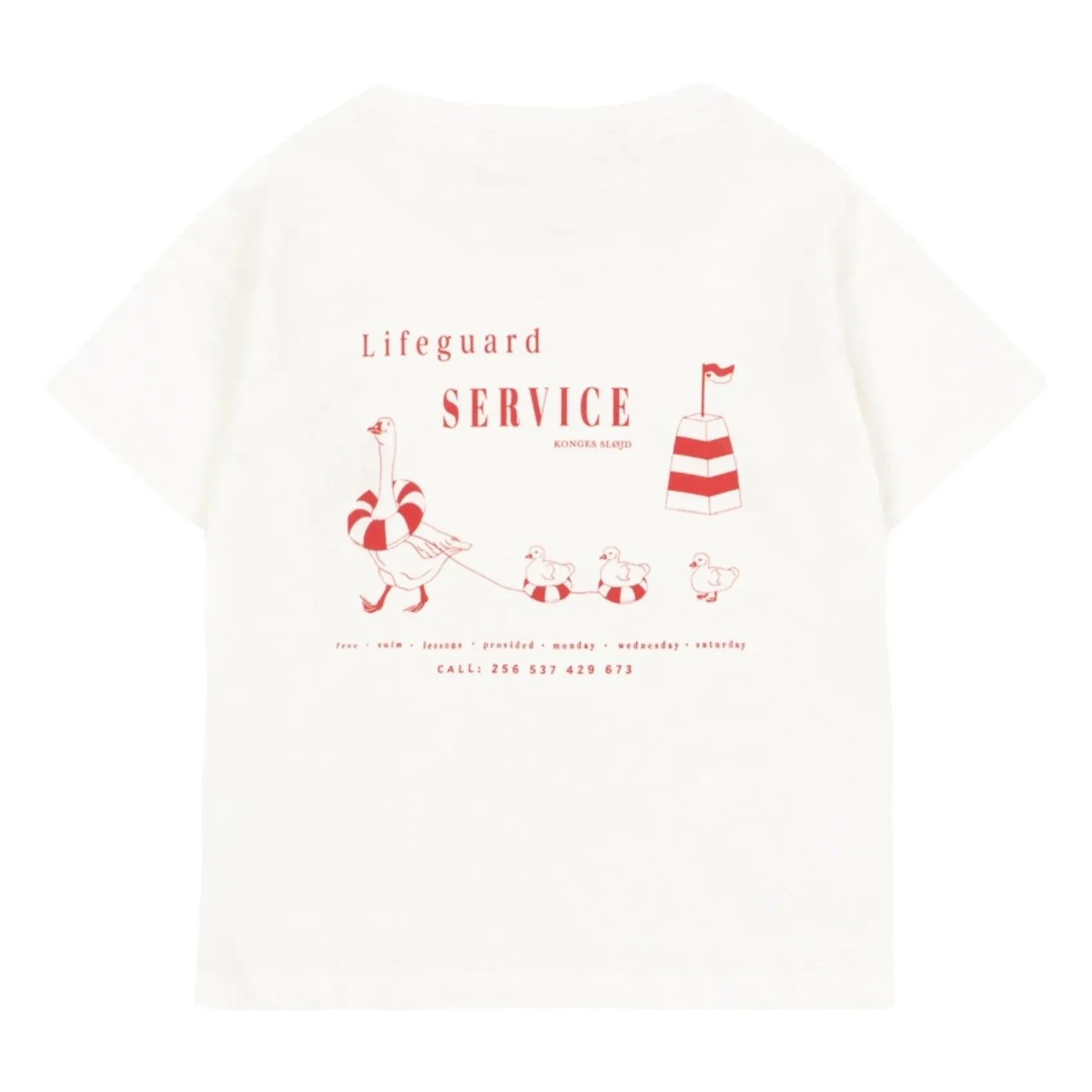 Konges Sløjd - Era Duck T-Shirt aus Bio-Baumwolle | Weiß