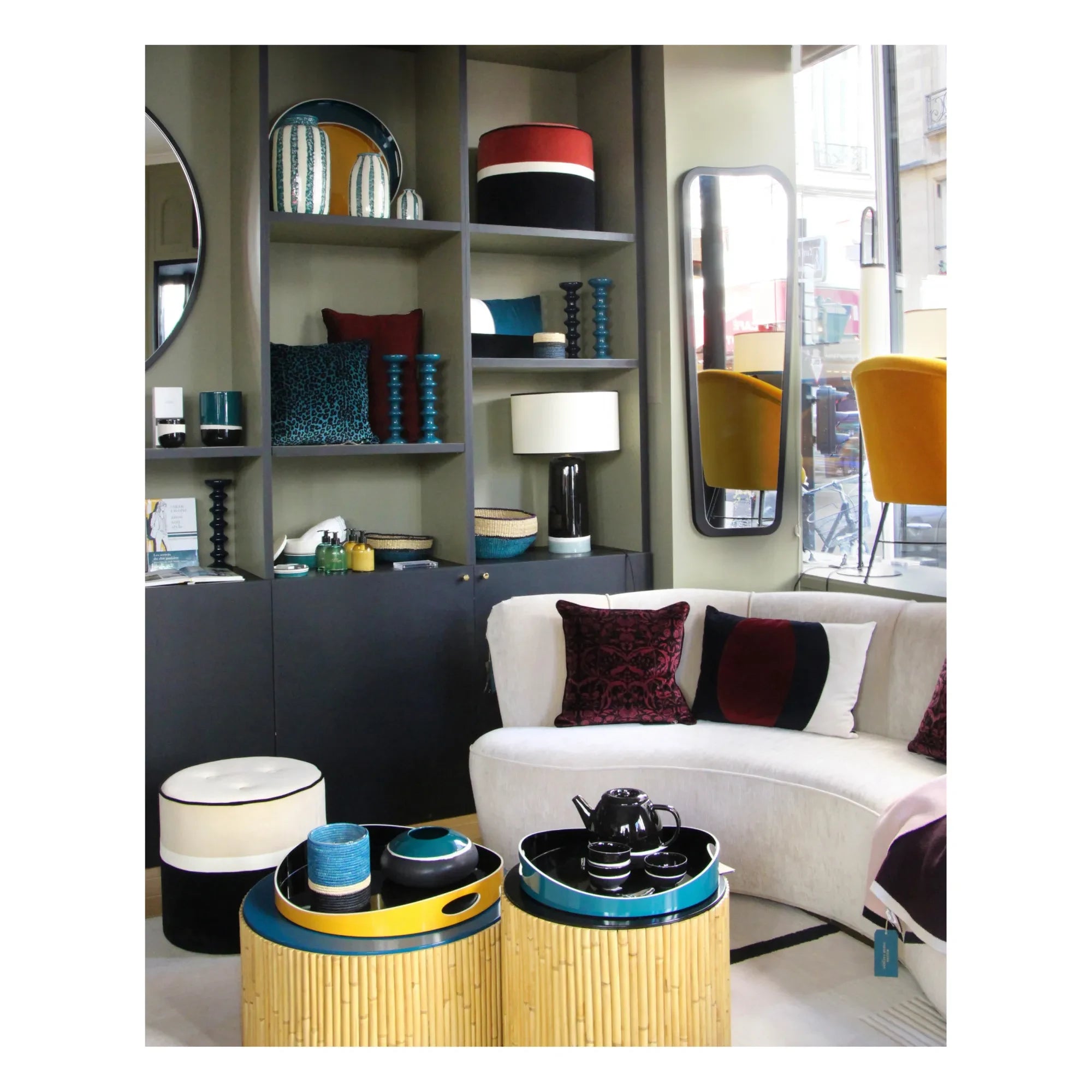 Maison Sarah Lavoine - Léo Pouf aus Samt | Beige