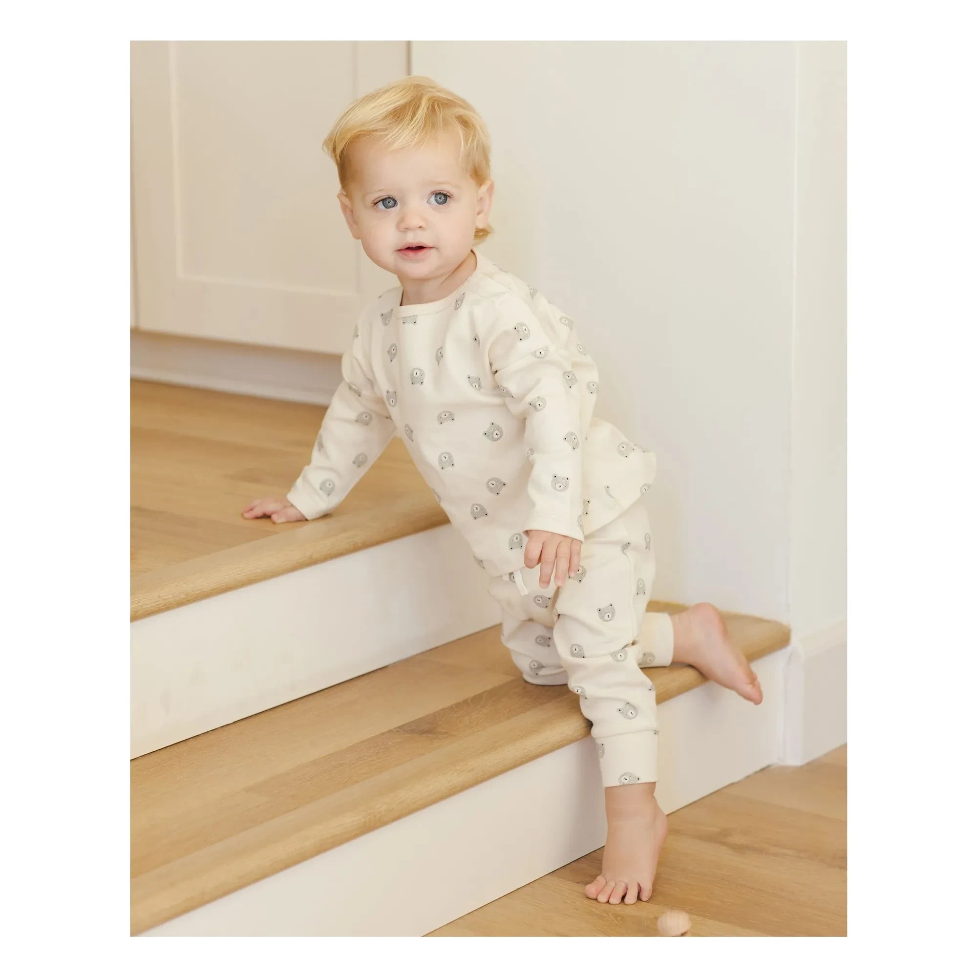 Quincy Mae - T-Shirt mit Bio-Baumwoll-Teddybär | Ecru