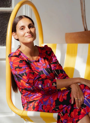 Paloma Kollektion - Thelma Flower Power Umstandskleid | Rot