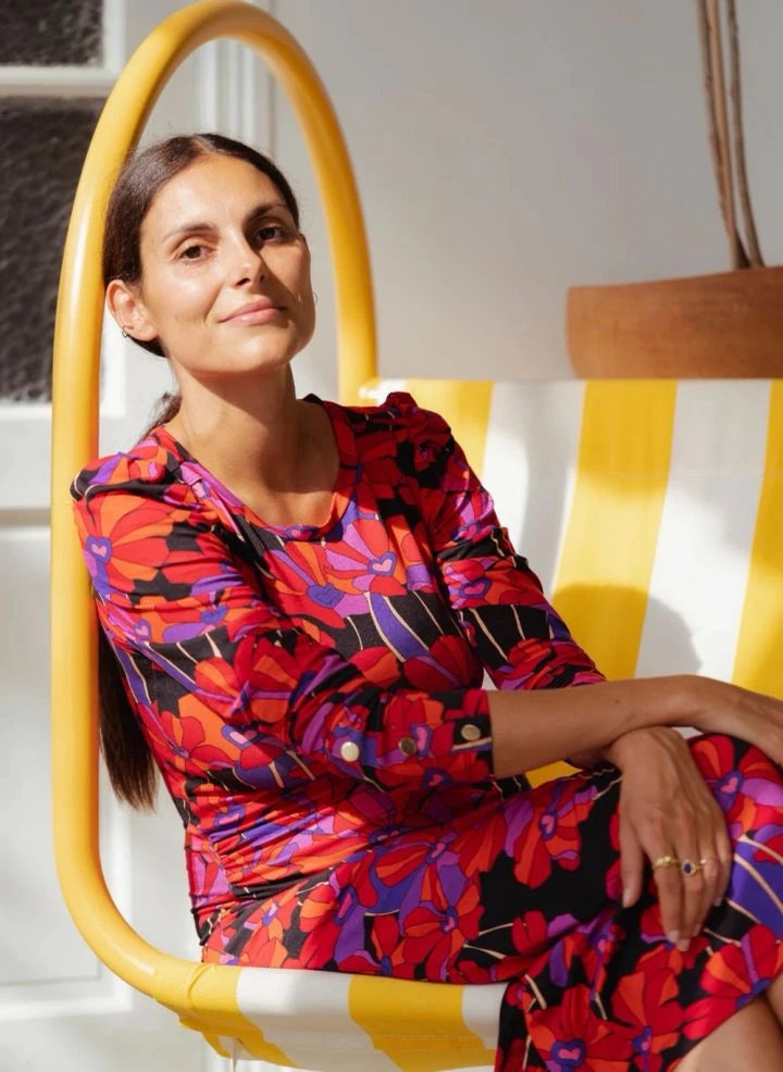 Paloma Kollektion - Thelma Flower Power Umstandskleid | Rot