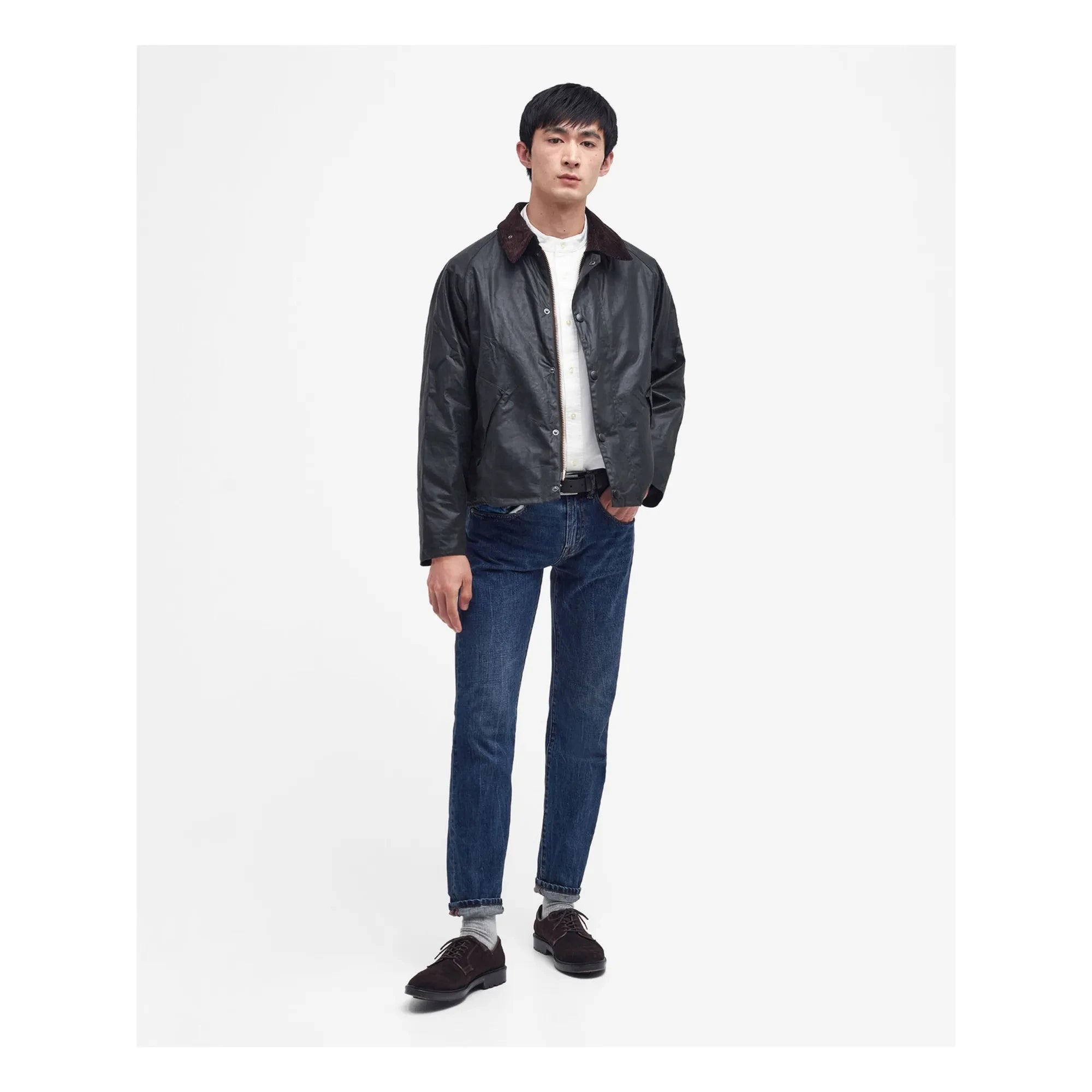 Barbour - Transport Wax Bone Jacke | Schwarz