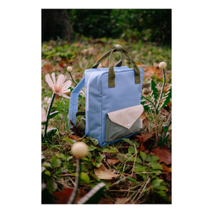 Sticky Lemon - Mittelgroßer Umschlagrucksack | Hellblau