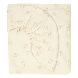 Nobodinoz - Hoshi Birds Spannbetttuch | Beige