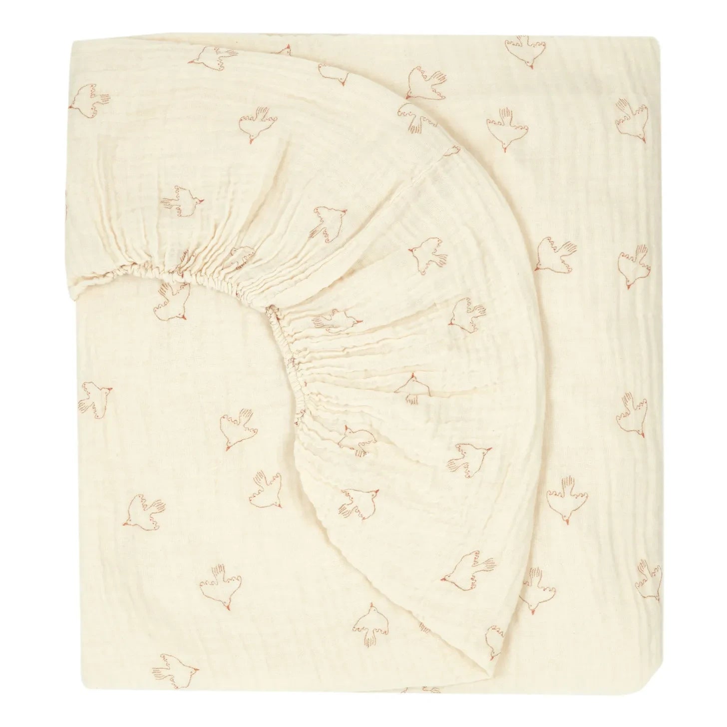 Nobodinoz - Hoshi Birds Spannbetttuch | Beige