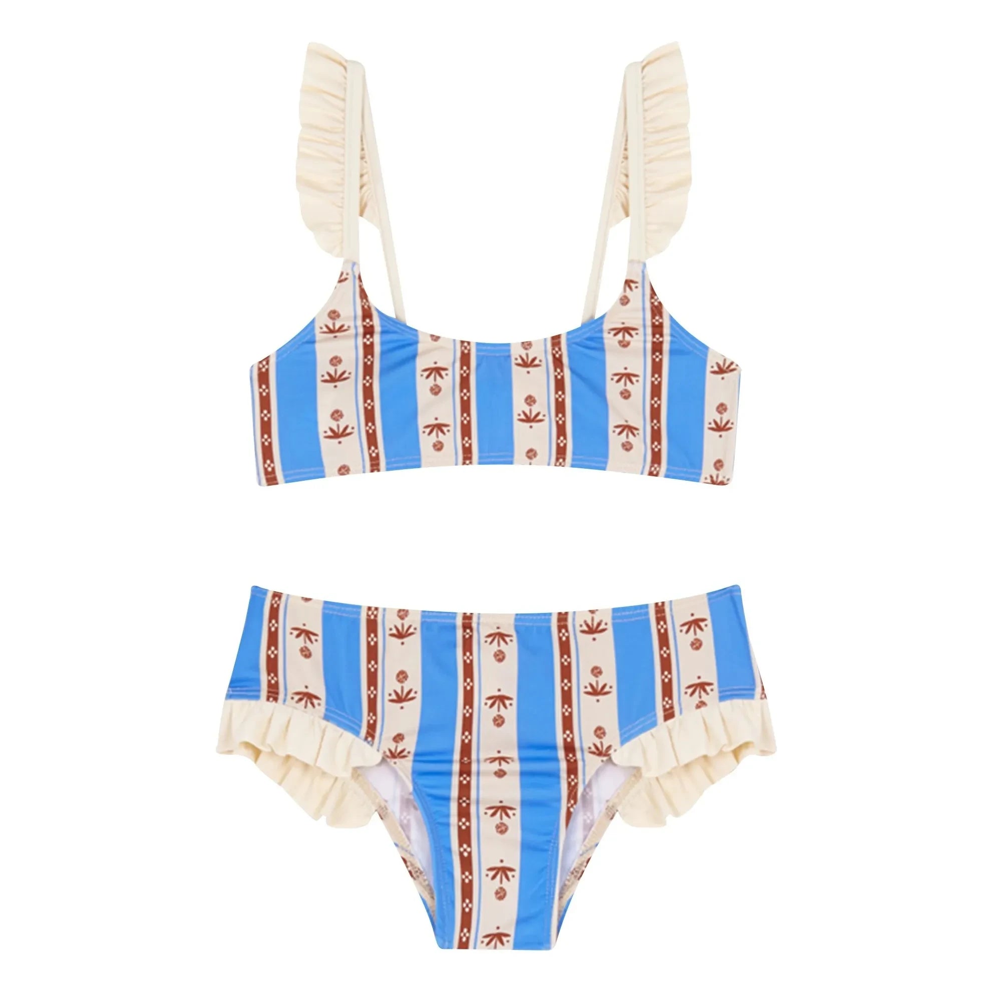 birinit - Sena 2-teiliges gestreiftes Jersey | Azurblau