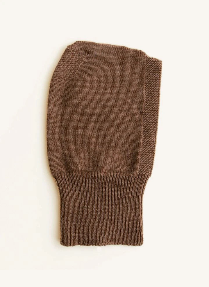 Hvid - Eddy Zwei-Farben-Merino-Woll-Balaklava | Mocha