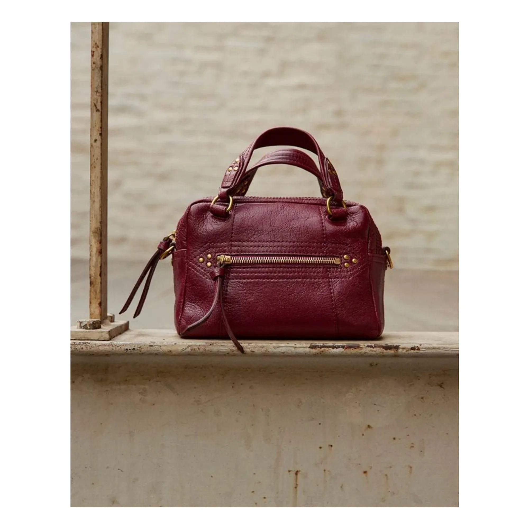 Jérôme Dreyfuss - Lucky Bowling Mini Ziegenleder Tasche | Bordeaux