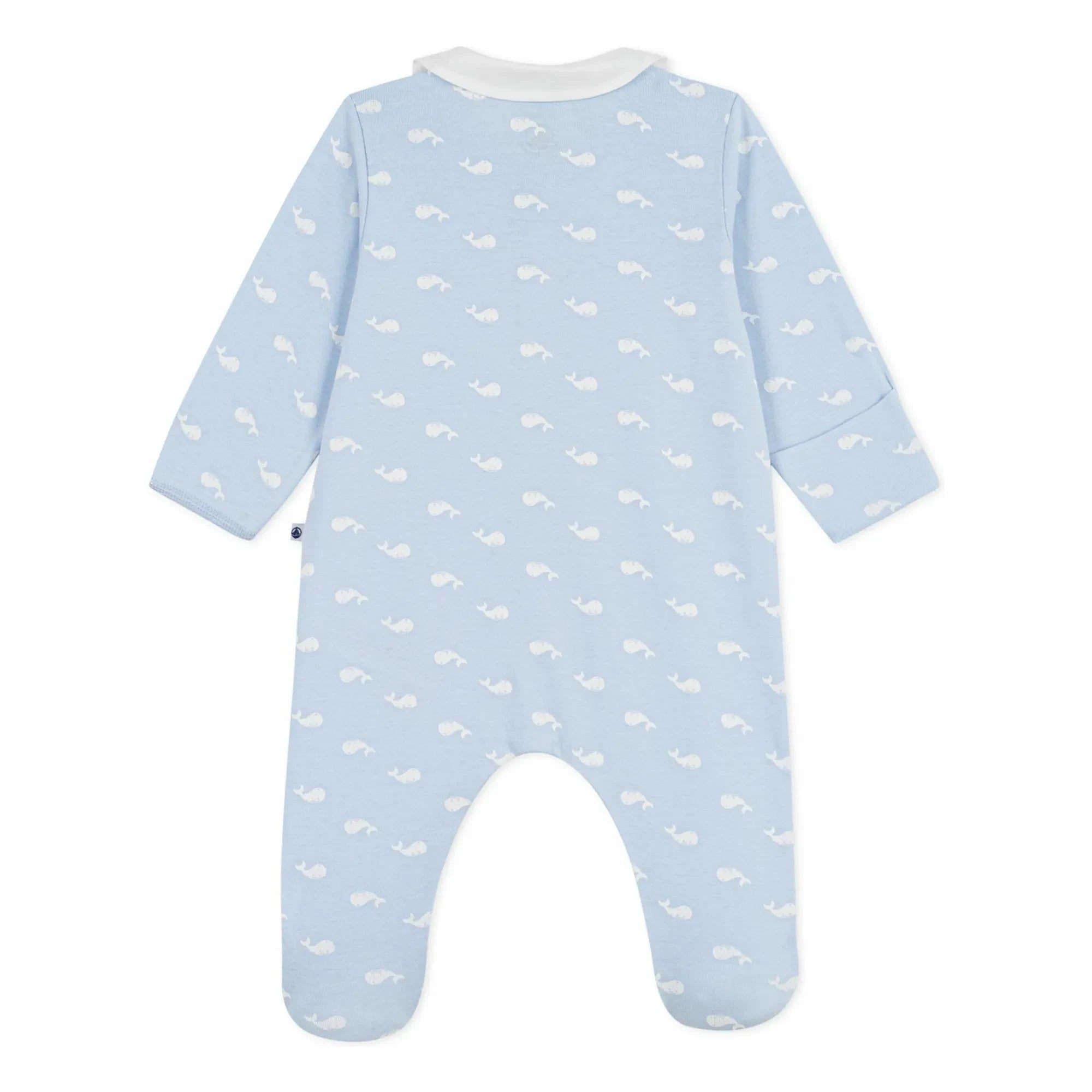 Petit Bateau - Dors Bien Baleines Bio-Baumwolle Pyjama | Hellblau