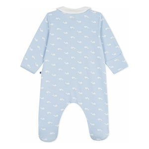 Petit Bateau - Dors Bien Baleines Bio-Baumwolle Pyjama | Hellblau
