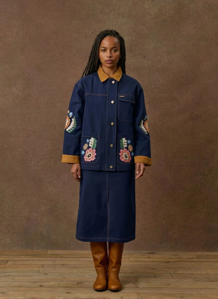 Louise Misha - Amelia Baumwolljacke | Dunkelblau