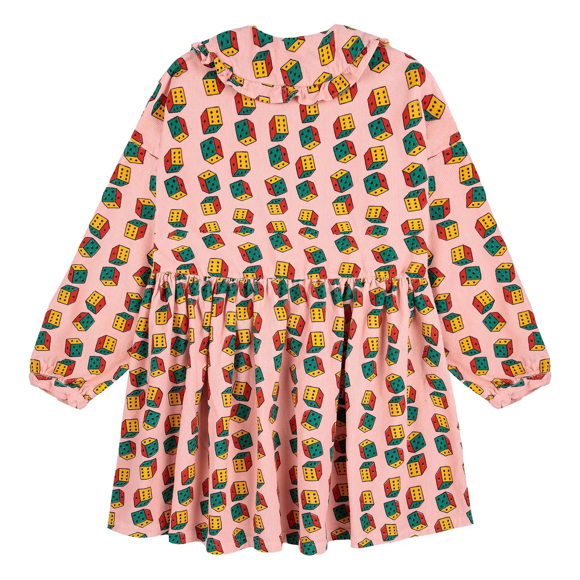 Bobo Choses - Bio-Samt-Kleid mit Schaldetail | Rosa