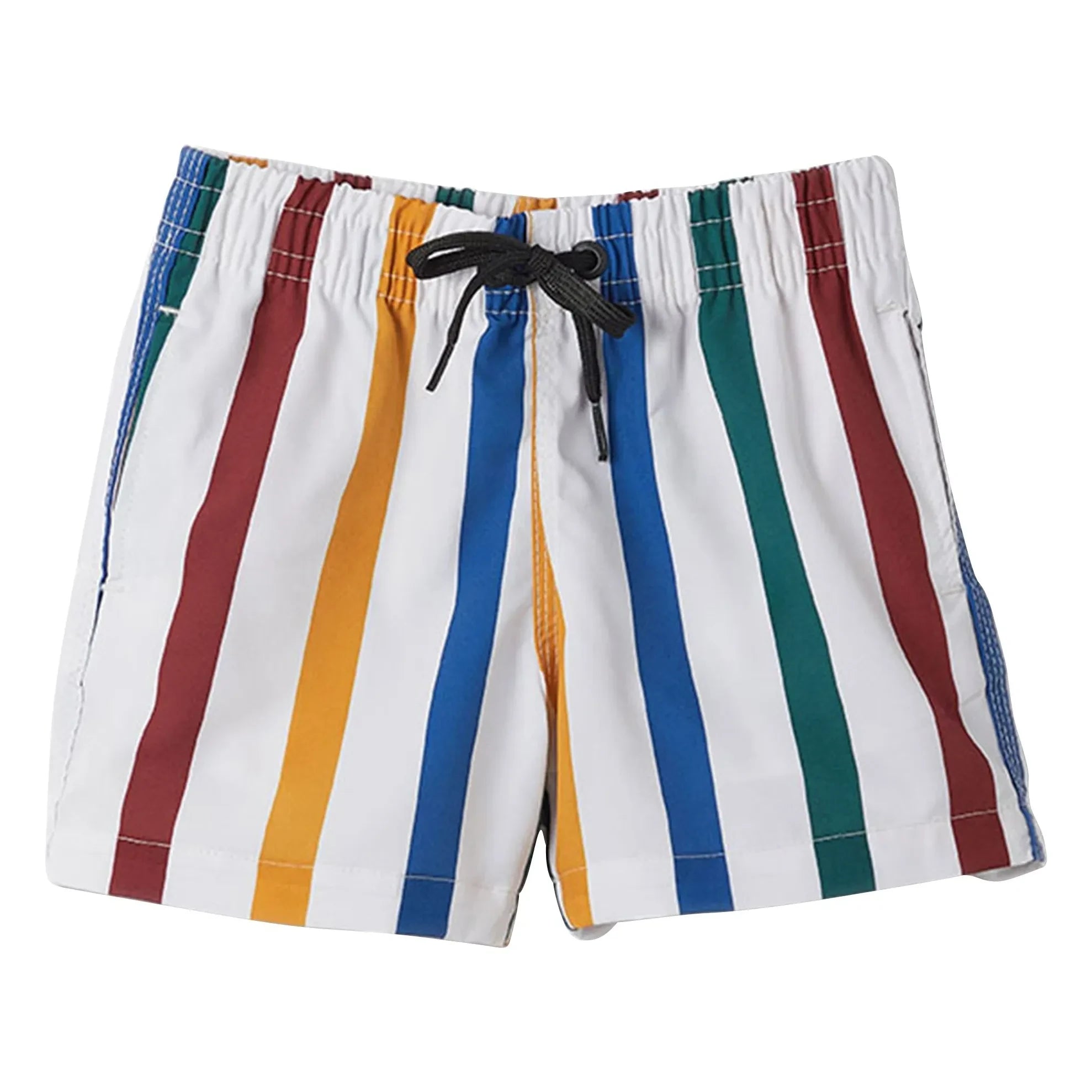 Fabula - Nino Gestreifte Badeshorts | Weiß