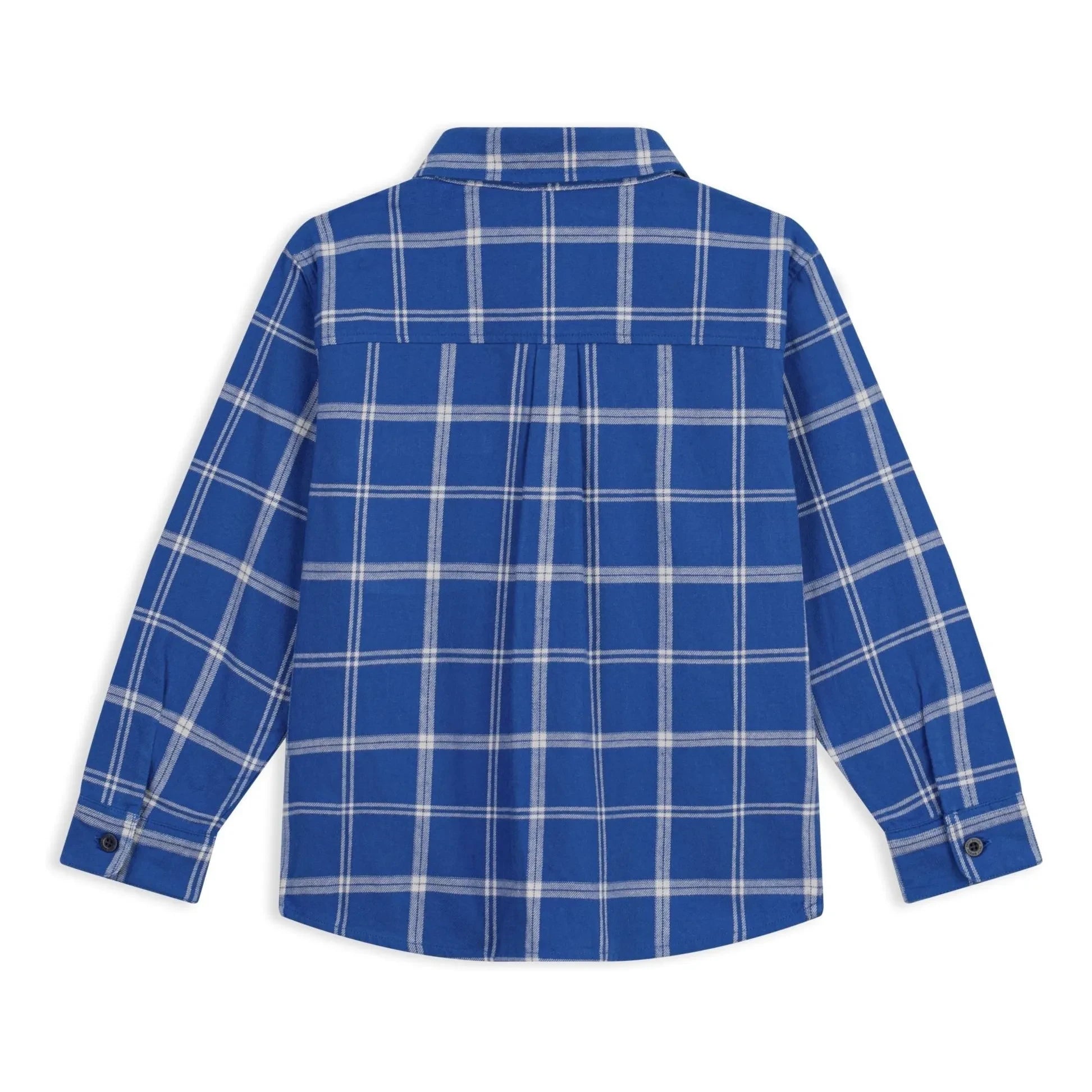 Petit Bateau - Organik Pamuklu Ekoseli Gömlek | Mavi