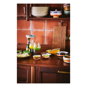 HKliving - Steingut Keramikschale - 4er-Set