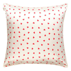Emily's Pillow - Herzbedruckter Maulbeerseiden-Kissenbezug | Creme