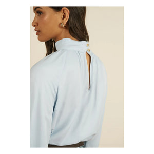 Maria de la Orden - Bosco Bluse aus recycelten Fasern | Hellblau