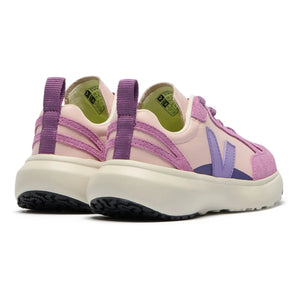 Veja - Sportschuhe mit Gummizug und Spitze, kleiner Kanarienvogel aus hellem Leder O.T. | Rosa