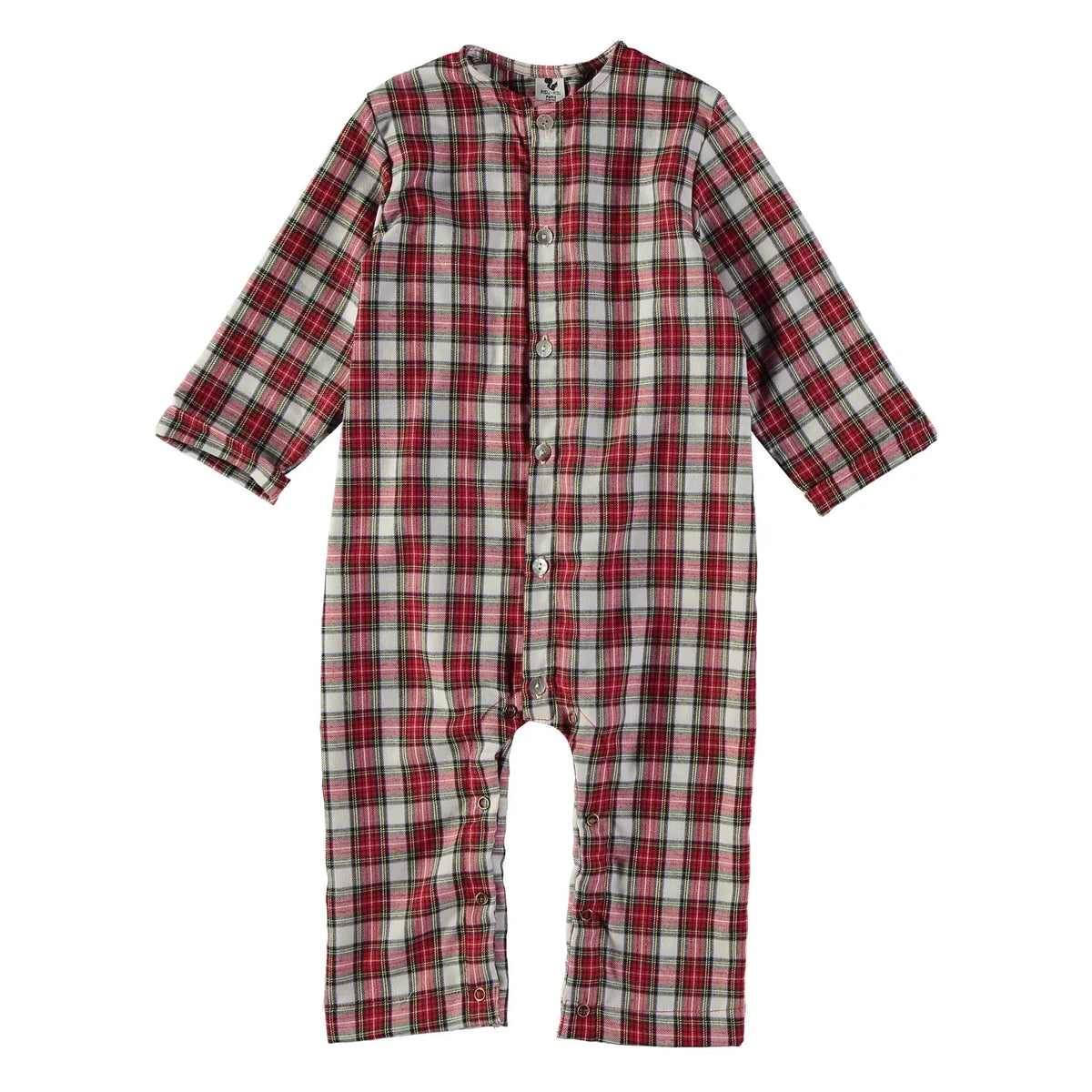 Risu Risu - Cosi Organik Pamuklu Ekose Pijama | Kırmızı