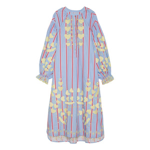 SISSEL EDELBO - Elisabeth Gestreiftes Kleid | Blau