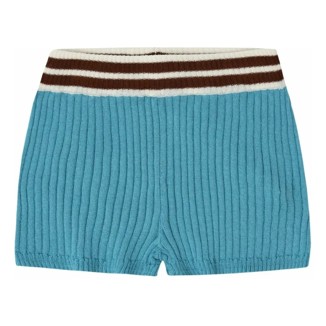 FUB - Gerippte Shorts aus Bio-Baumwollstrick | Azurblau