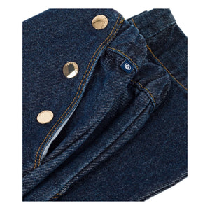 Petit Bateau - Organik Pamuklu Geniş Paça Jean | Lacivert