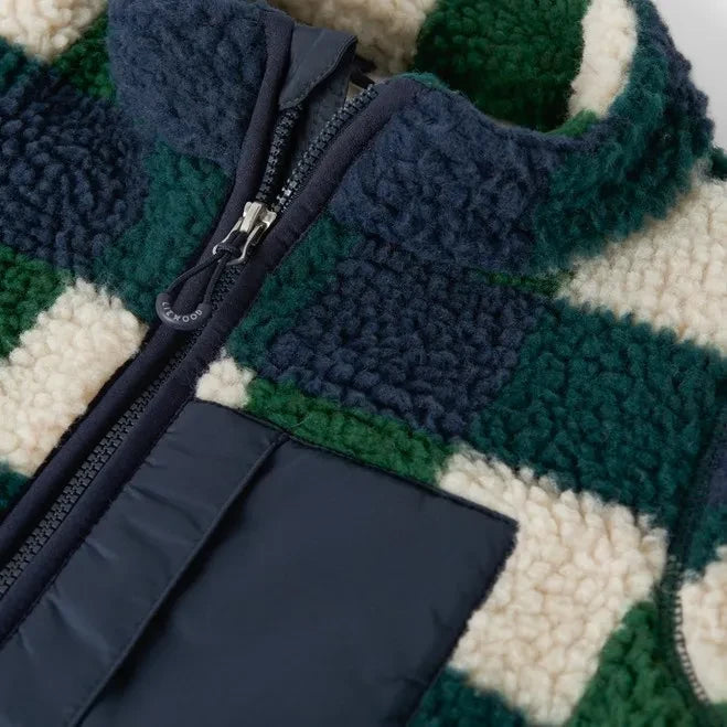 Liewood - Nolano Sherpa-Optik Karojacke aus recycelten Fasern | Marineblau