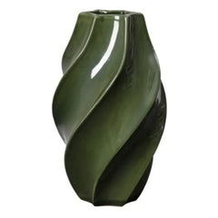 Broste Copenhagen - Odette Vase aus Steinkeramik | Grün