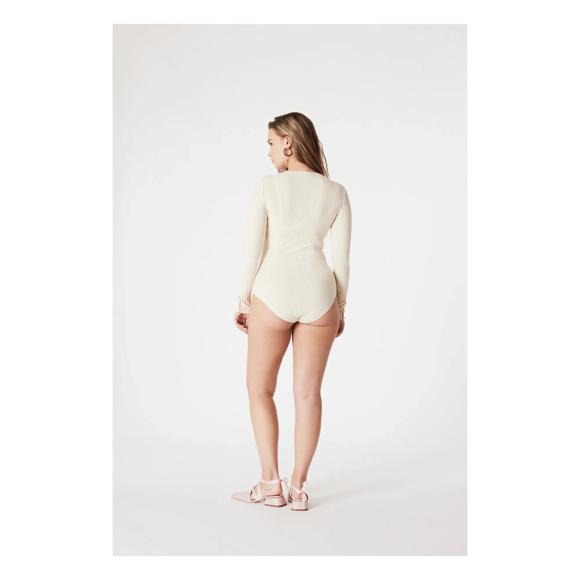 Icone - Claudia Body aus Bio-Baumwollripp | Ecru