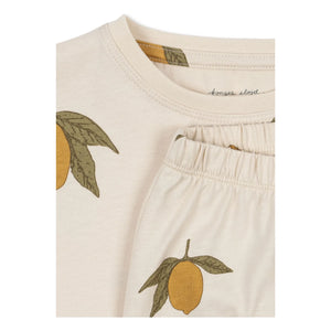 Konges Sløjd - T-Shirt und Shorts aus Bio-Baumwolle in Zitrone und Ecru