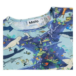 Molo - Bale Wal Organische Baumwoll-Pyjama-Shorts | Blau