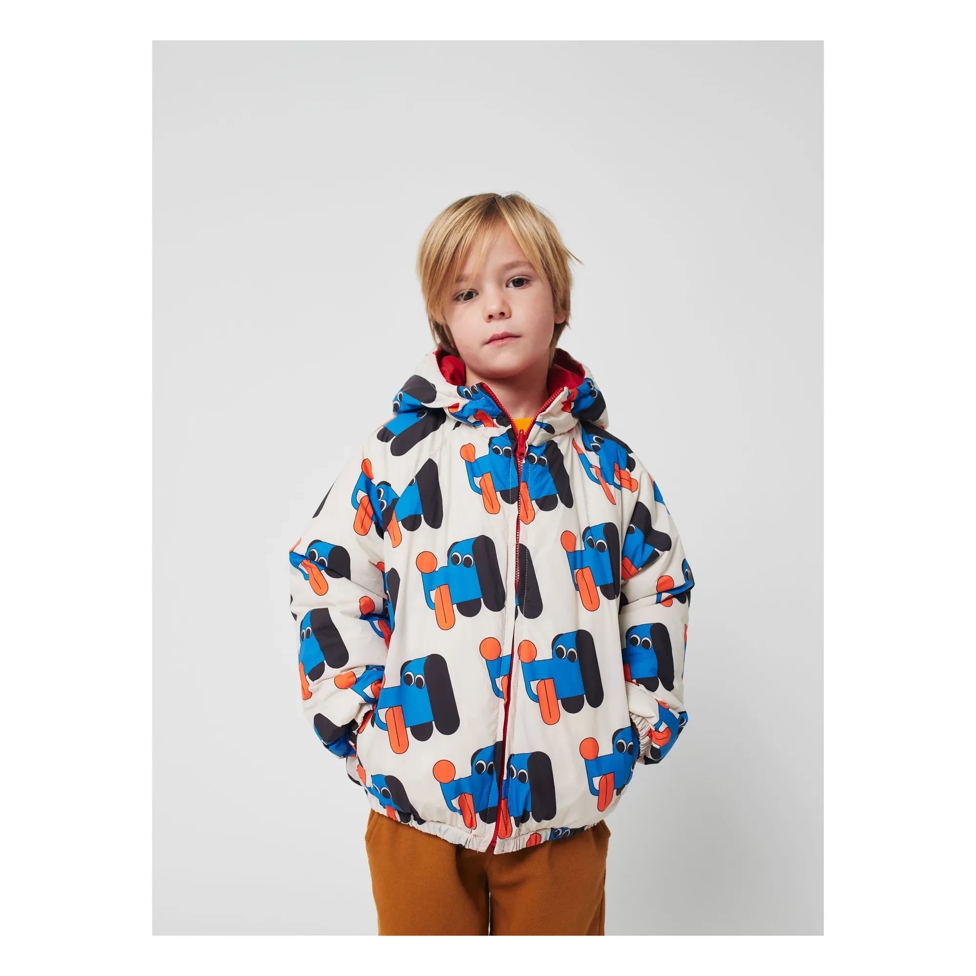 Bobo Choses - Wendbare Recycelte Faser Wasserdichte Jacke | Weiß