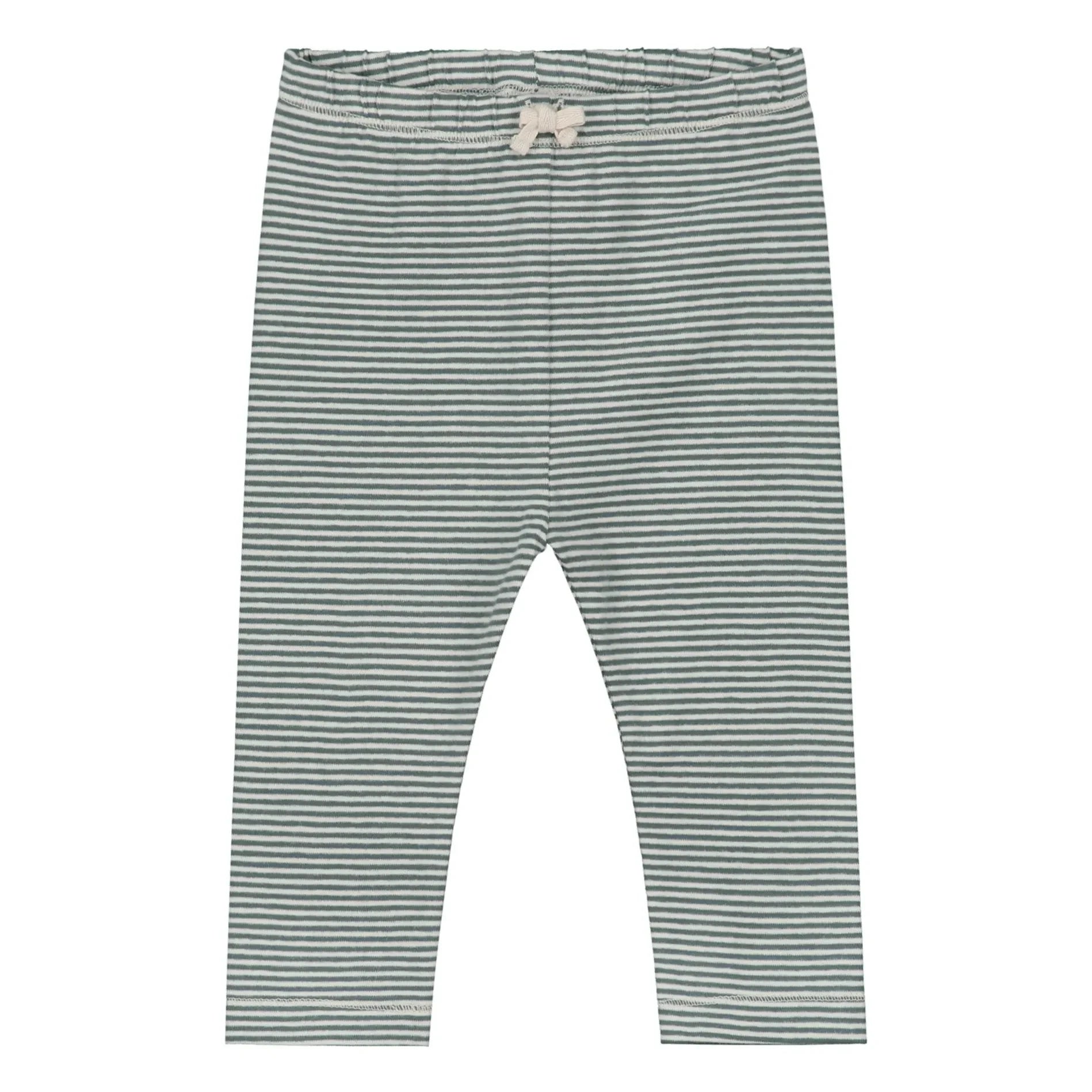 Gray Label - Gestreifte Mini-Leggings aus Bio-Baumwolle | Grau-Blau