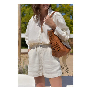 Marlot Paris - Dahlia Seersucker Bluse - Damenkollektion | Ecru