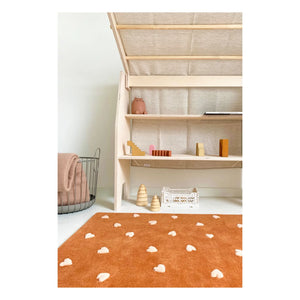 Maison Deux - Wollteppich Herz | Braun