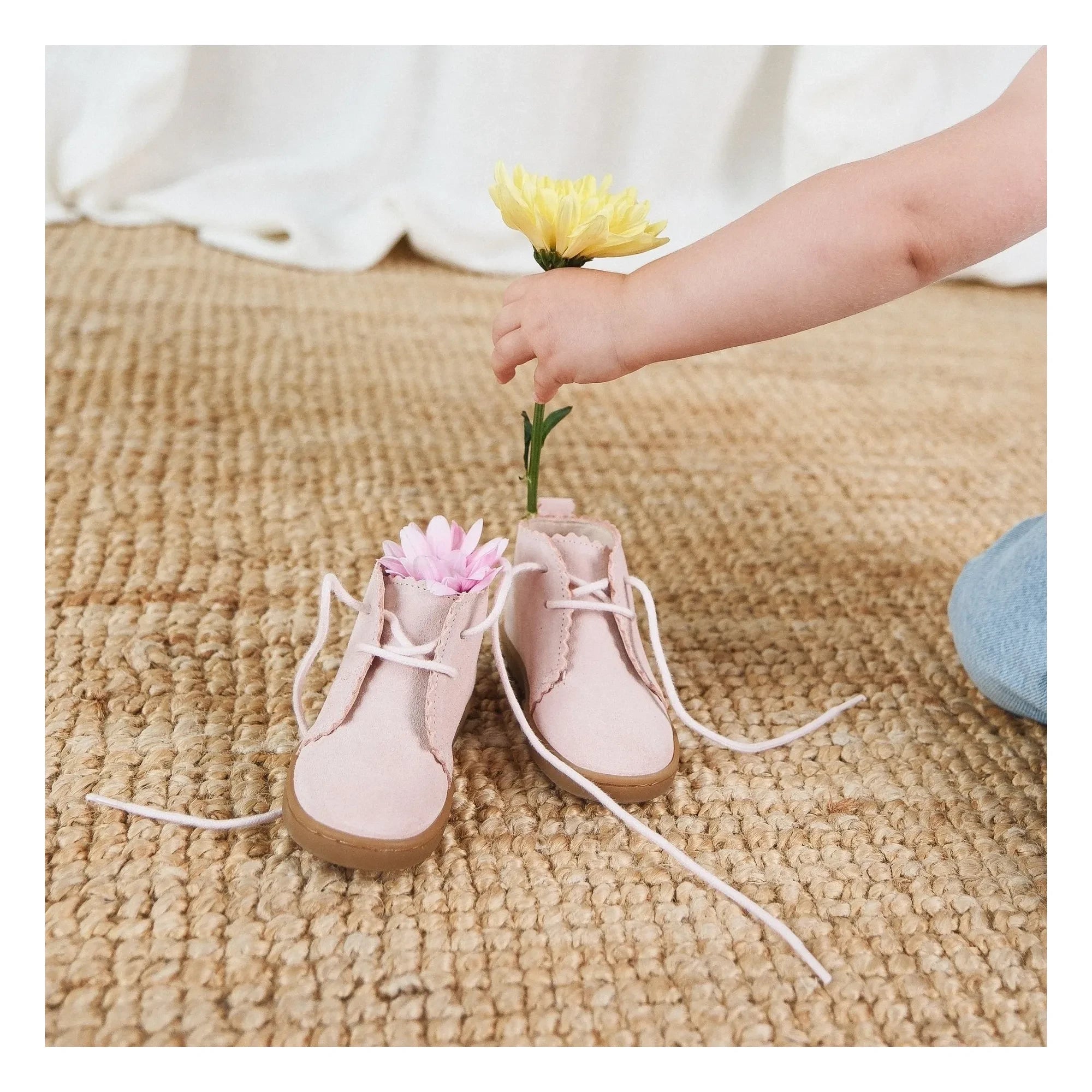 Lazare - Feston Raoul Wildleder Sneakers mit Schnürung | Puderrosa