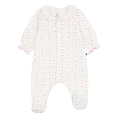 Petit Bateau - Schlafanzug Dors Bien Hearts Tubique Bio-Baumwolle | Weiß
