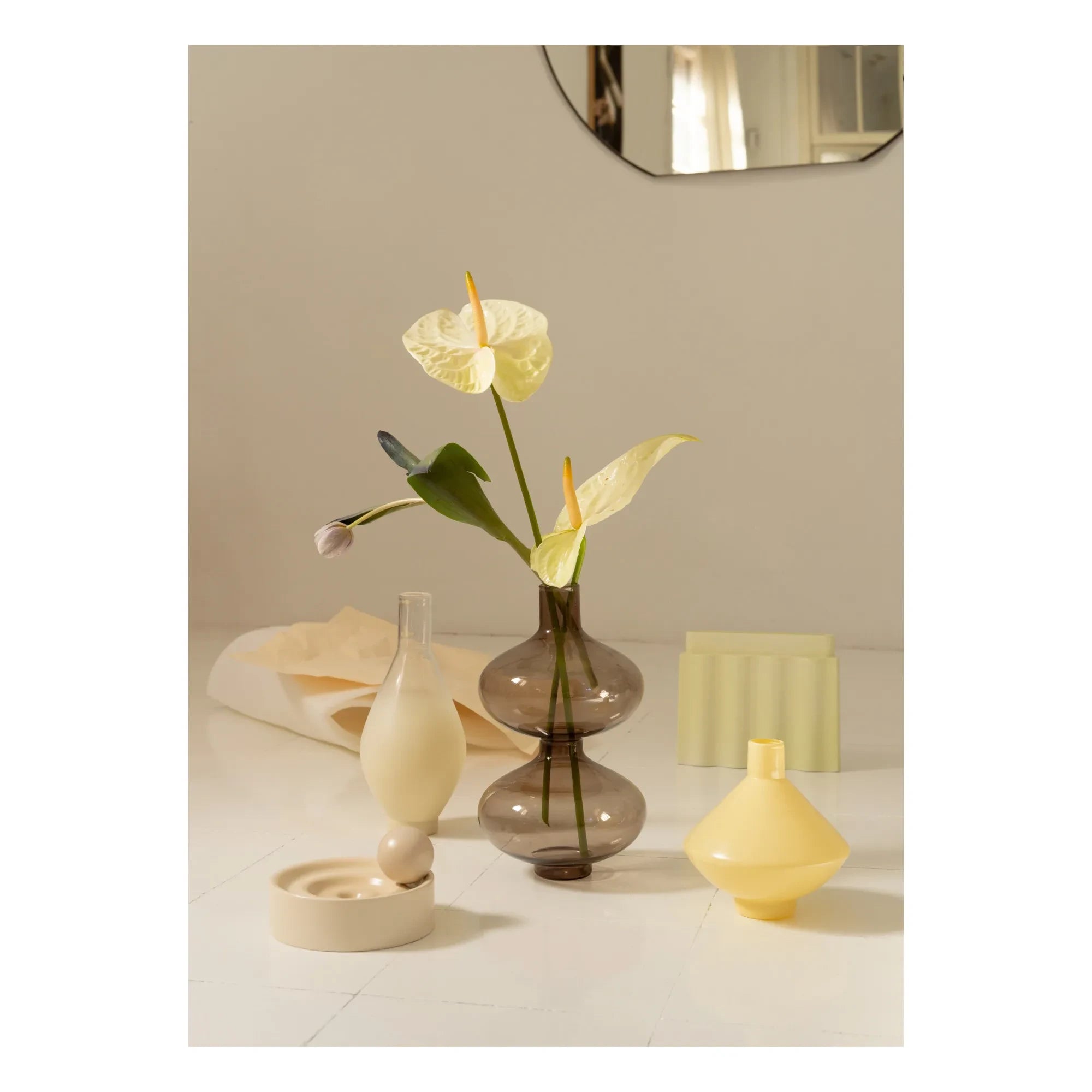 Los Objetos Decorativos – Rauchige Borosilikatvase | Braun