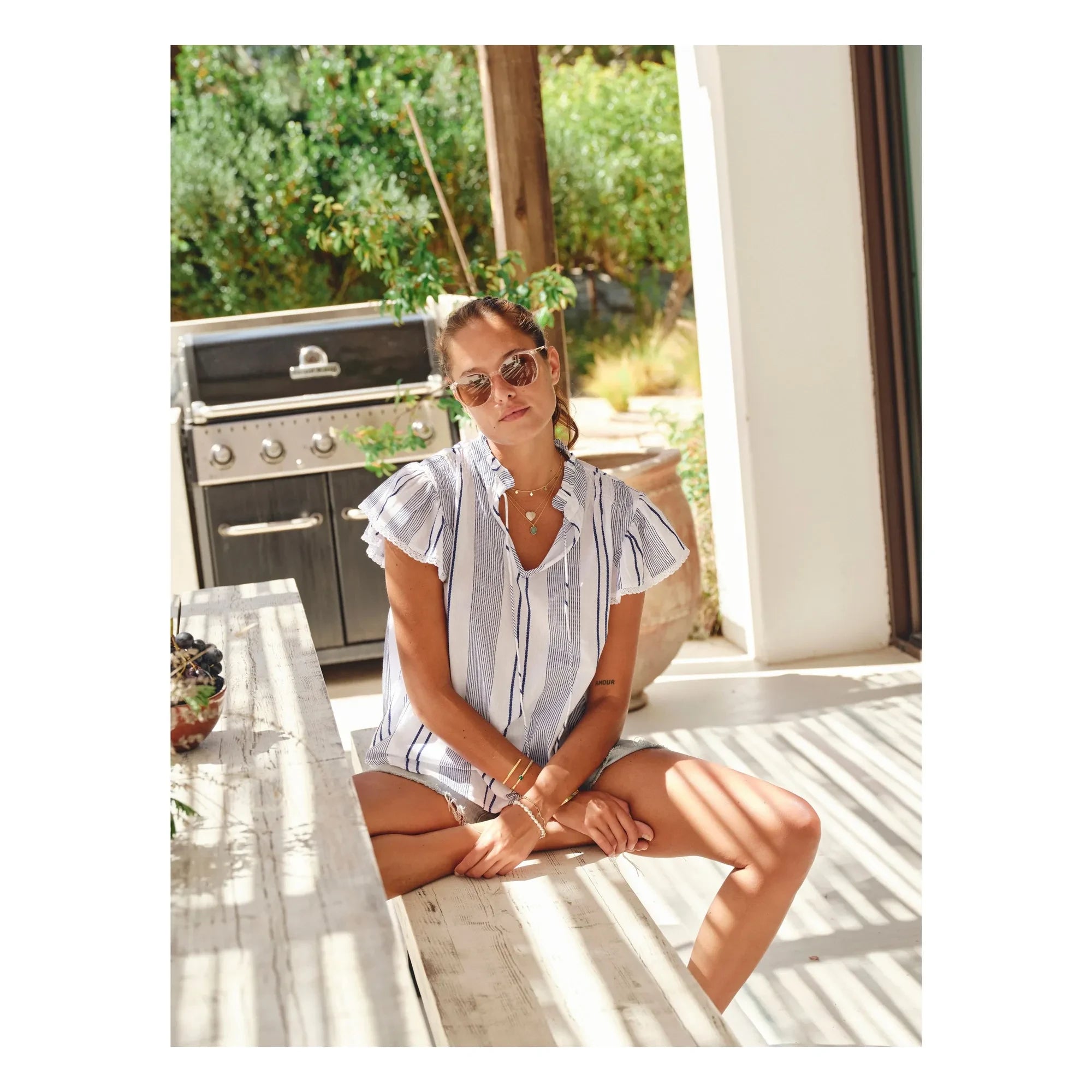 M.A.B.E. - Eleni Bluse | Blau