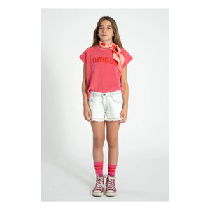 Piupiuchick - Love Bio-Baumwoll-Schwamm-Top | Fuchsia