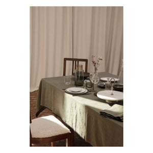 Gütergemeinschaft - Gewaschene Leinen-Serviette - 4er Set | Khaki