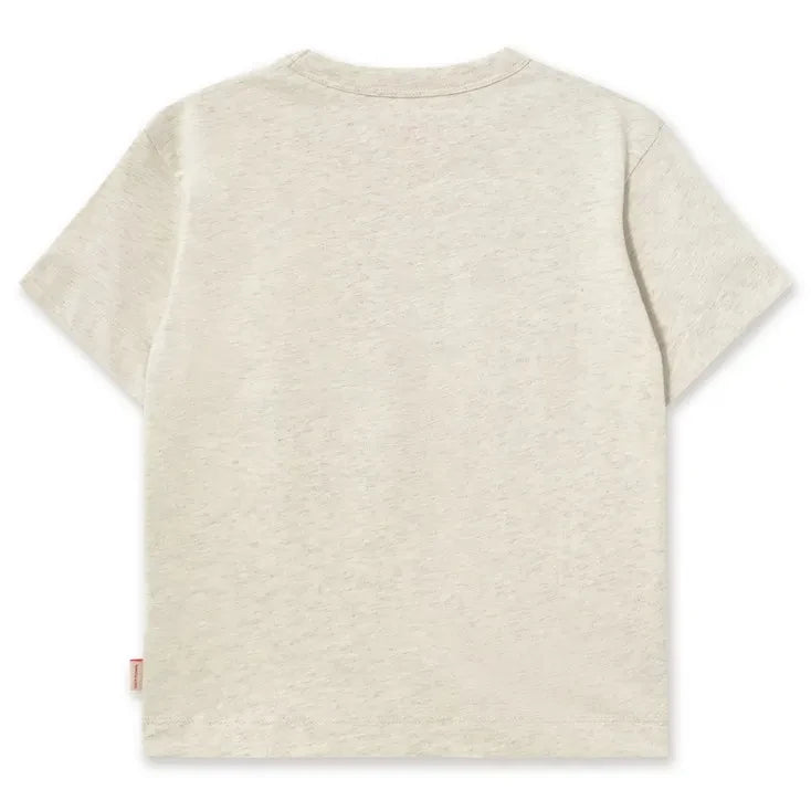 Tinycottons – Bio-Baumwoll-T-Shirt mit Hundemotiv | Heather Beige
