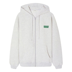 American Vintage - Baptown Sweatshirt mit Reißverschluss | Grau Melange
