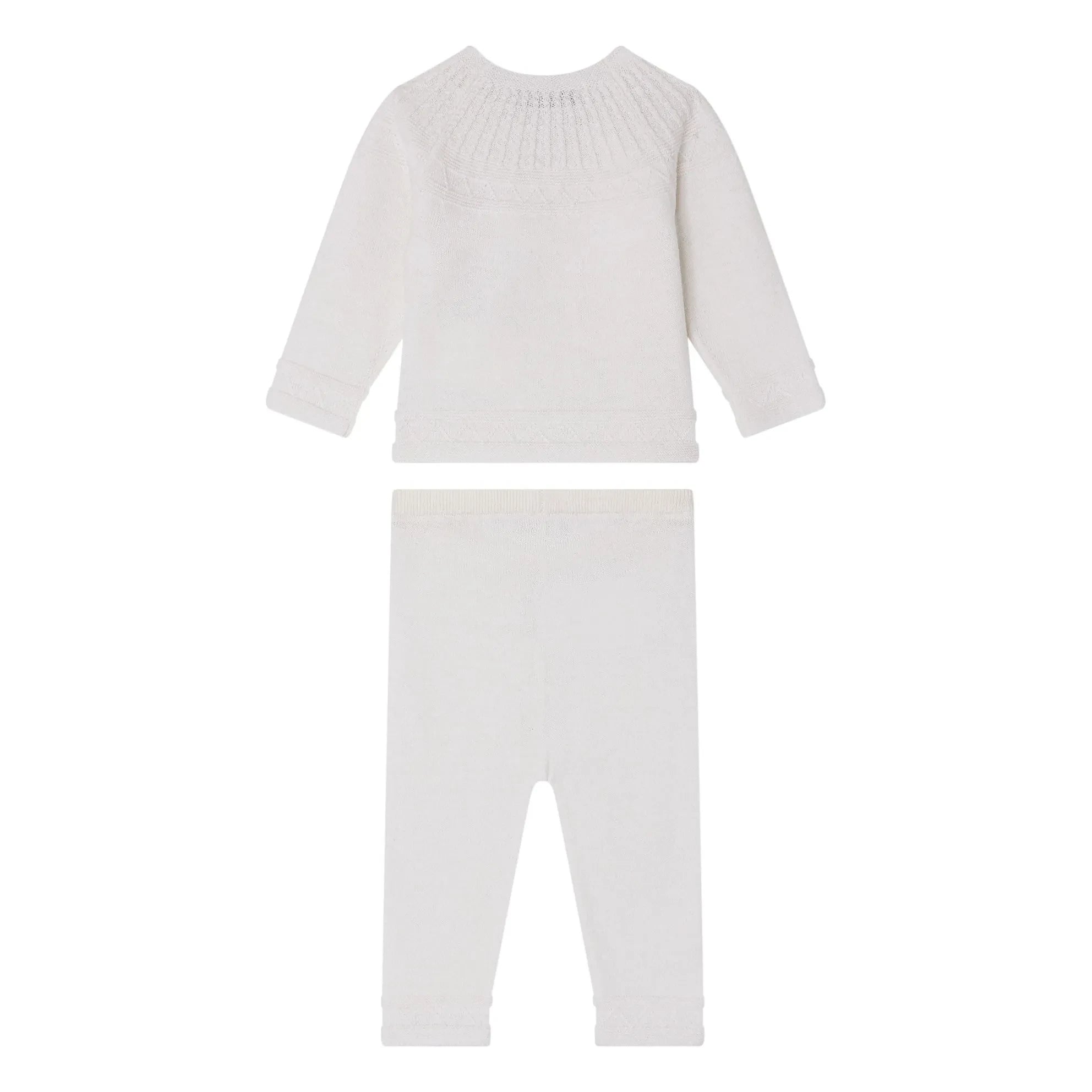 Bonpoint - Jina Laine Oberteil- und Leggings-Set | Weiß