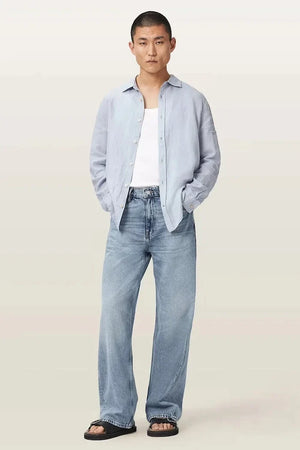 AllSaints erkek keten gömlek LOOM